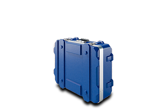 Kunststoff Transportkoffer blau
