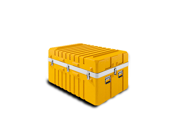 Transportbox aus Kunststoff gelb