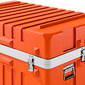 Transportbox aus Kunststoff orange