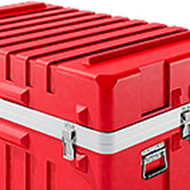 Transportbox aus Kunststoff rot