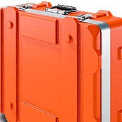 Kunststoff Transportkoffer orange
